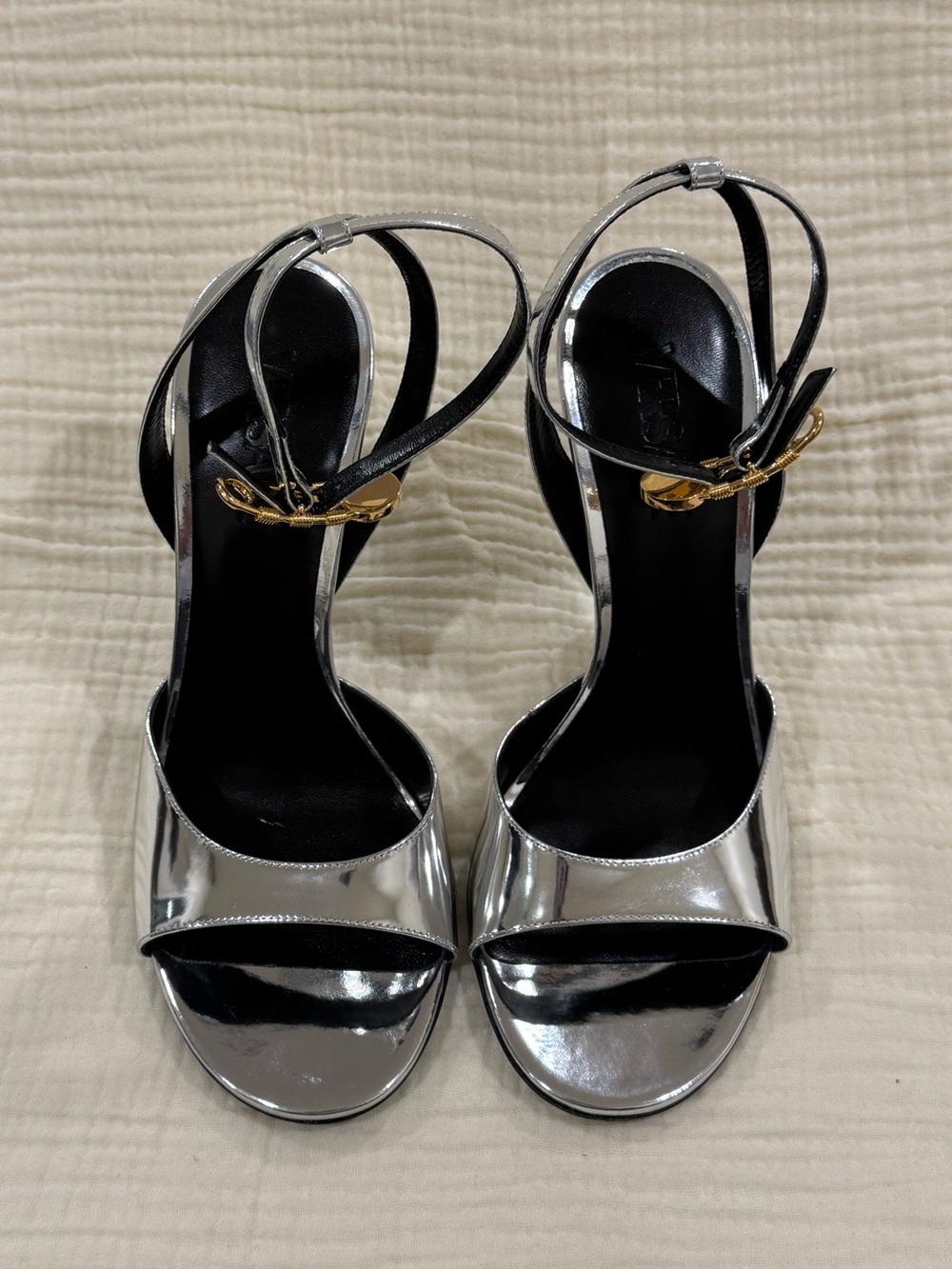 - Versace Safety Pin Heel Sandals BT - Picture 6 of 14